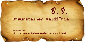 Braunsteiner Valéria névjegykártya